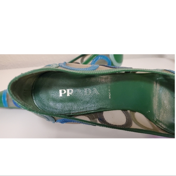 Vintage Prada Mesh Pointed Kitten Heels - Picture 3 of 8